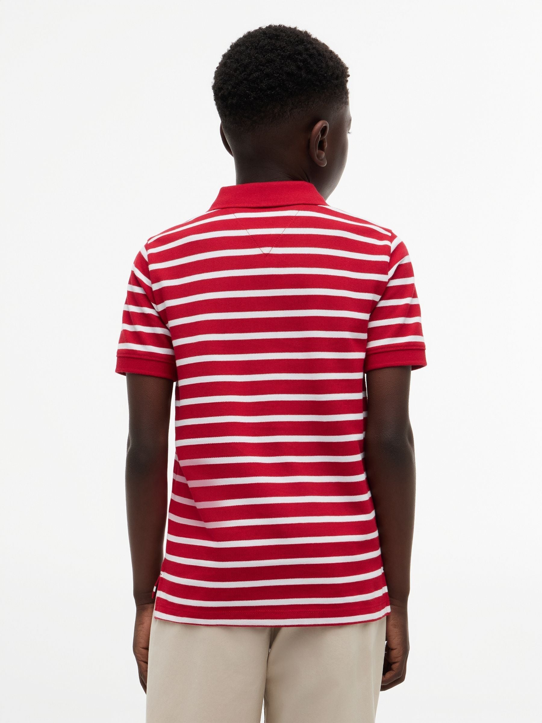 Dsiney Kidz - Tommy Hilfiger Red Essential Regular Fit Signature Polo Shirt image 2