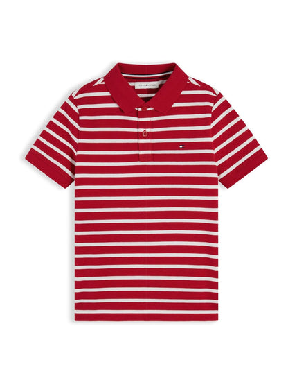 Dsiney Kidz - Tommy Hilfiger Red Essential Regular Fit Signature Polo Shirt image 5
