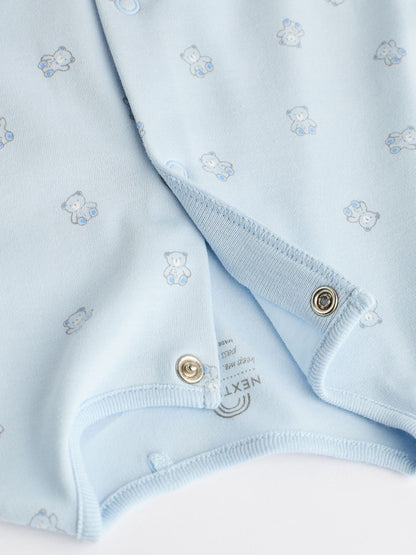 Blue 7 Pack Baby Bear Sleepsuit (0-2yrs)