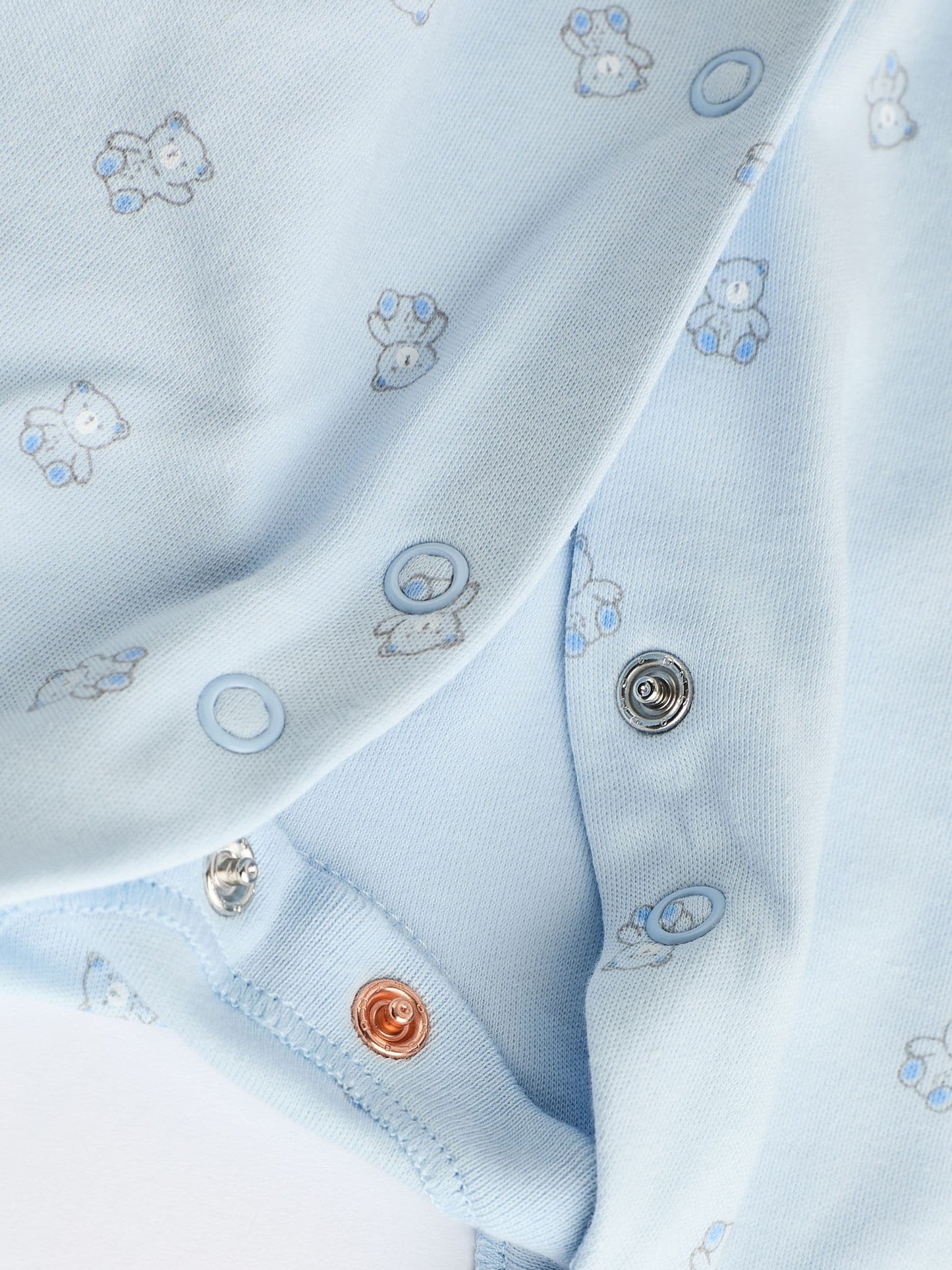 Blue 7 Pack Baby Bear Sleepsuit (0-2yrs)