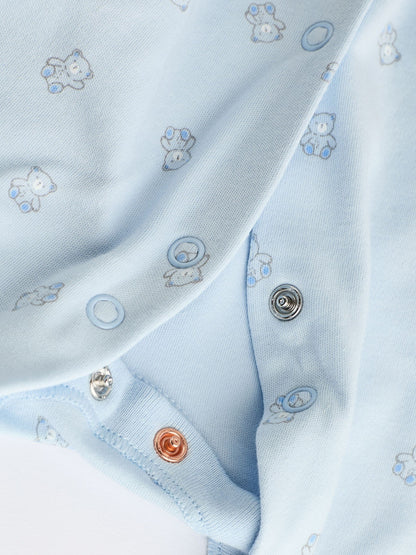 Blue 7 Pack Baby Bear Sleepsuit (0-2yrs)