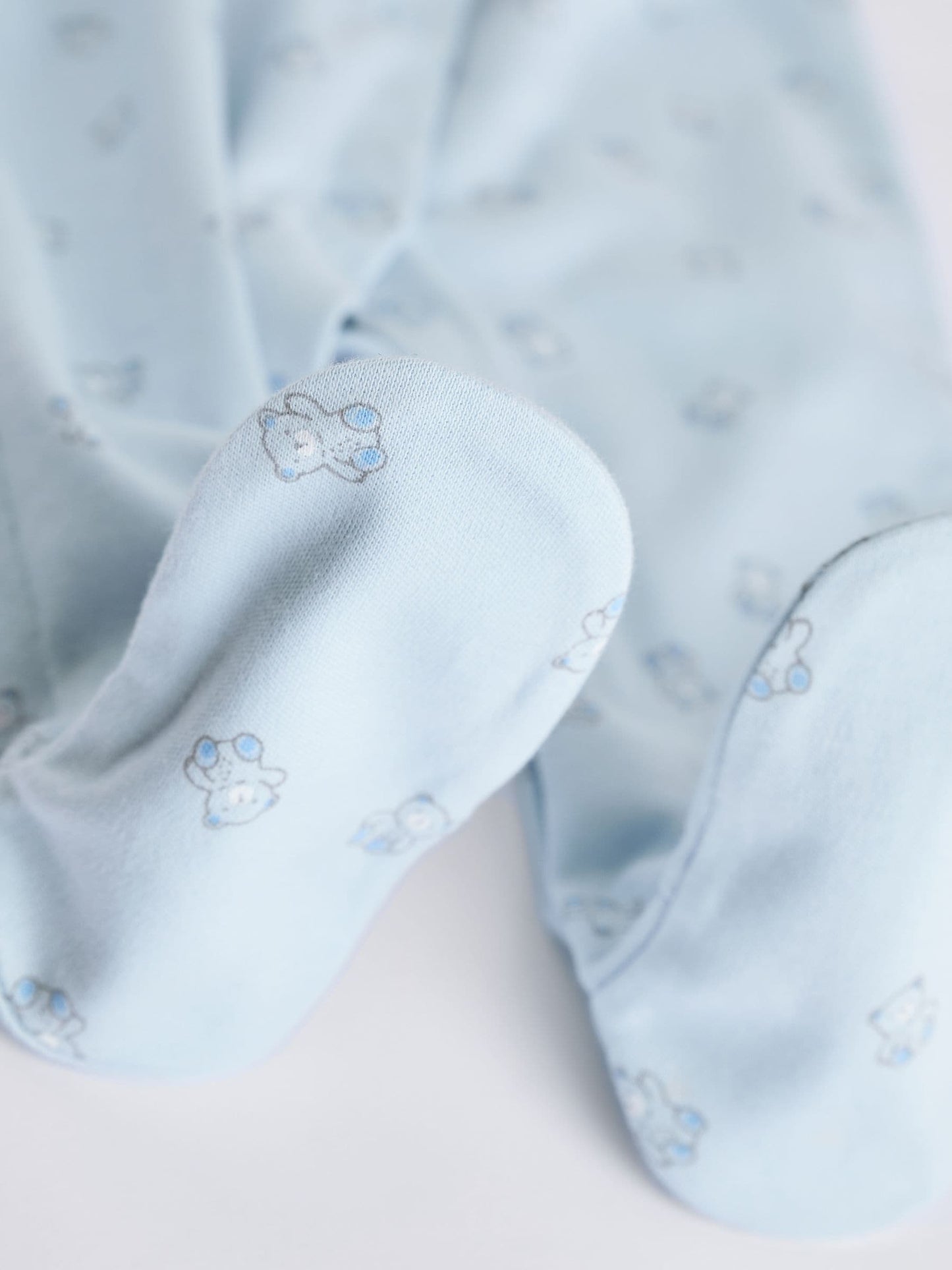 Blue 4 Pack Baby Bear Sleepsuit (0-2yrs)