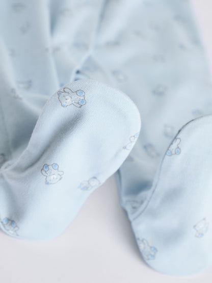 Blue 4 Pack Baby Bear Sleepsuit (0-2yrs)