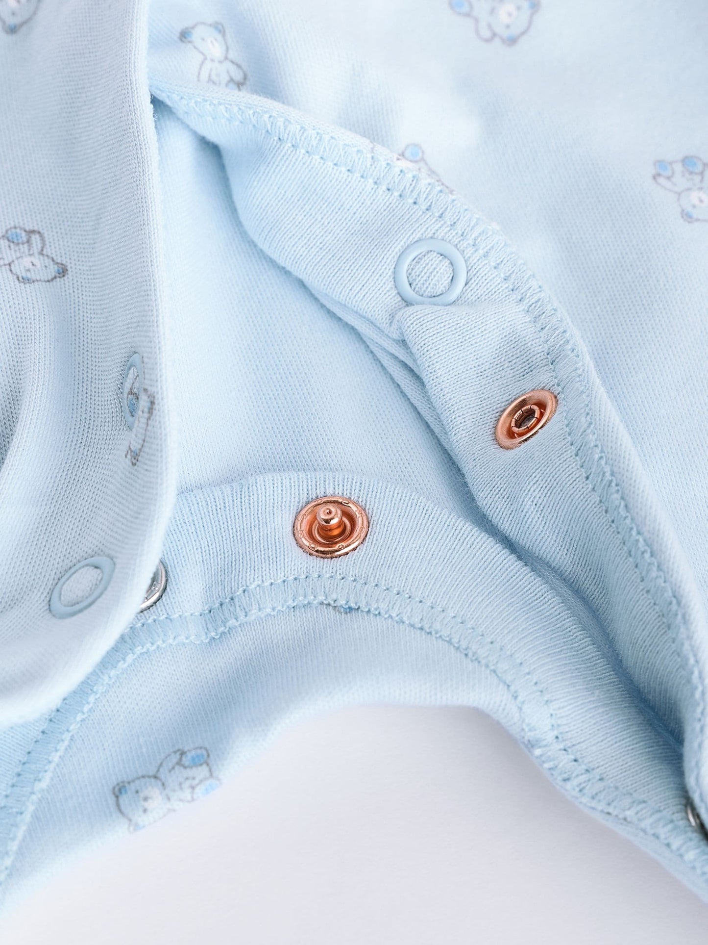 Blue 4 Pack Baby Bear Sleepsuit (0-2yrs)