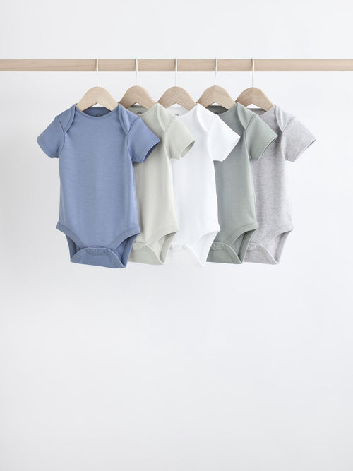 Dsiney Kidz - Grey/White Short Sleeve Bodysuits 5 Pack image 1