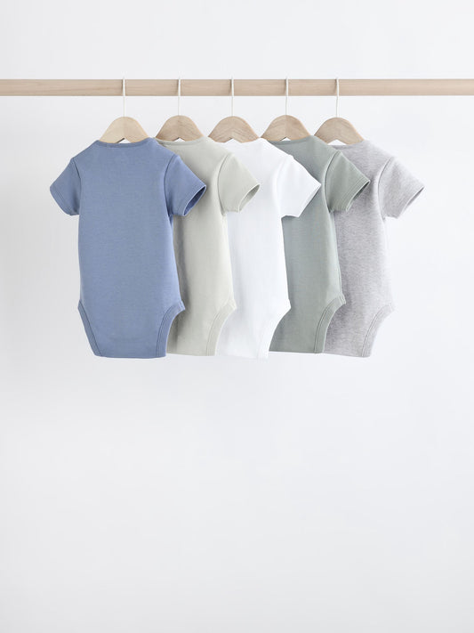 Dsiney Kidz - Grey/White Short Sleeve Bodysuits 5 Pack image 2