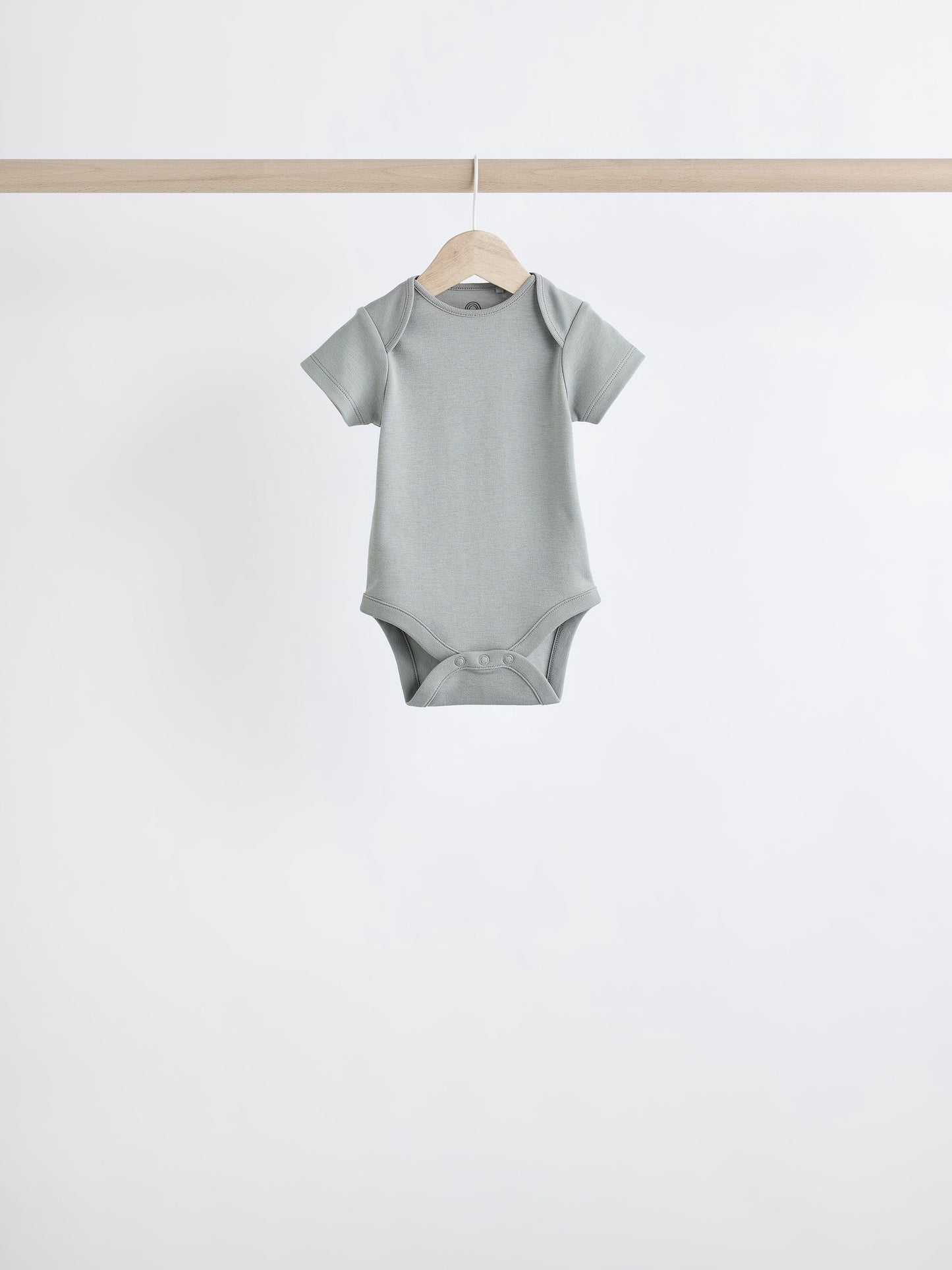 Grey/White Short Sleeve Bodysuits 5 Pack image 4
