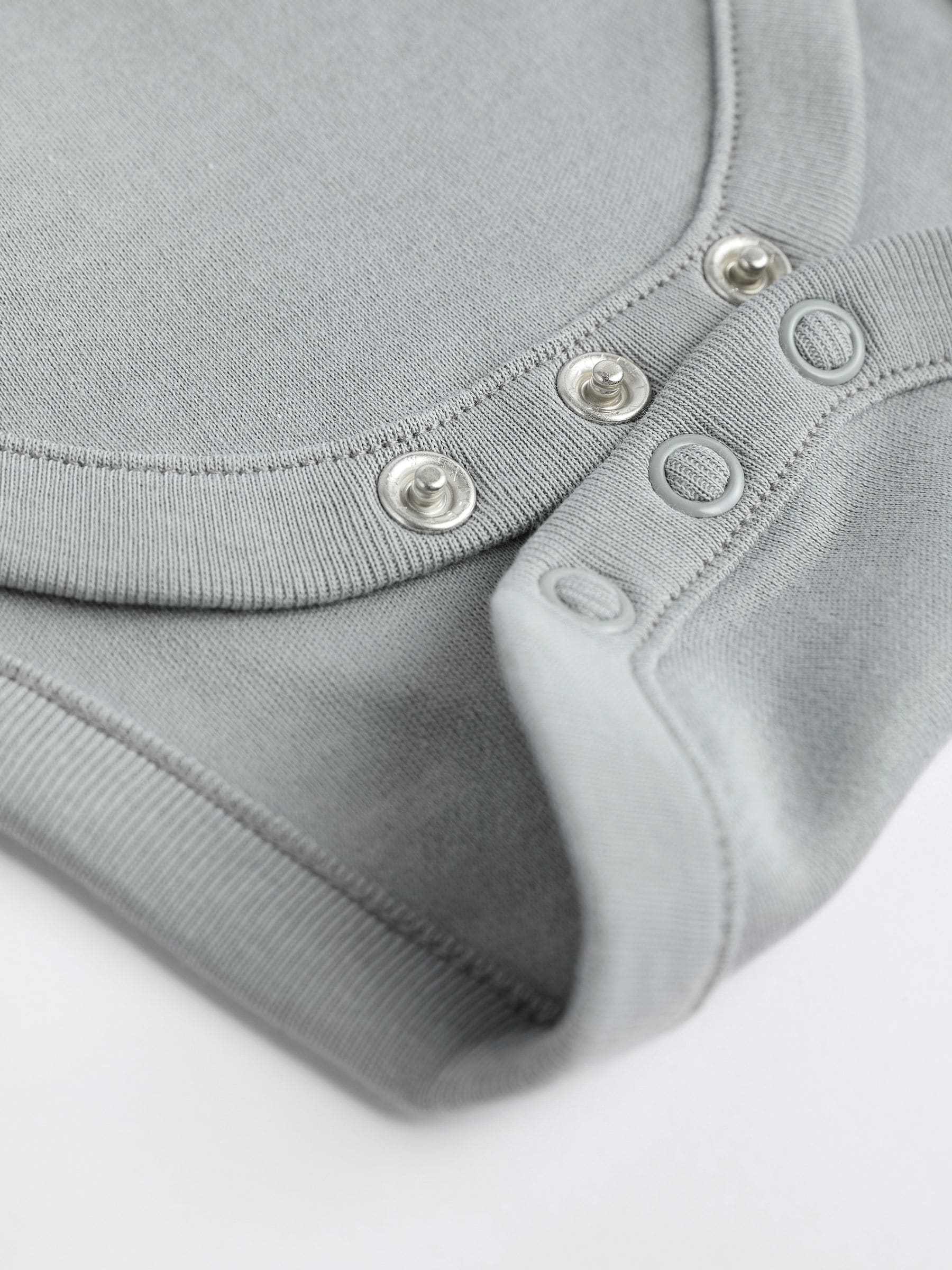 Grey/White Short Sleeve Bodysuits 5 Pack image 6