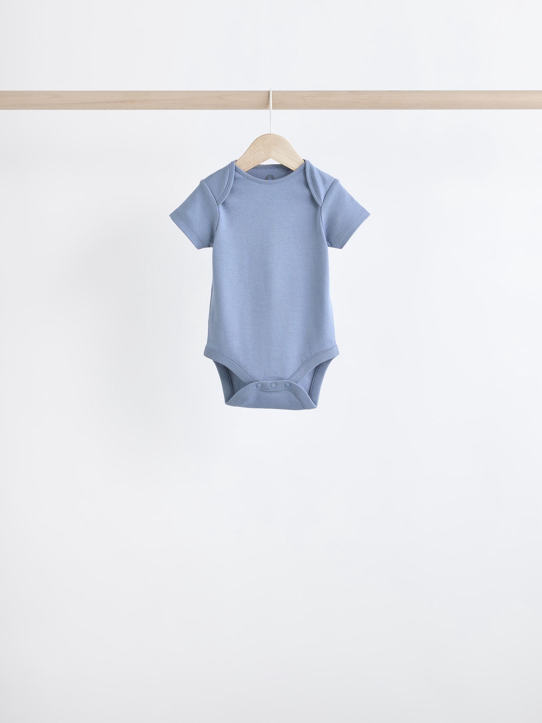 Grey/White Short Sleeve Bodysuits 5 Pack image 9