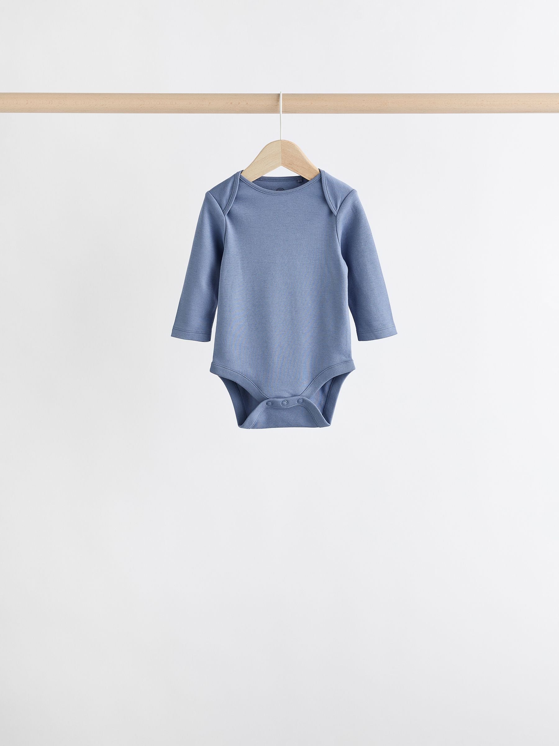 Grey/White Long Sleeve Bodysuits 5 Pack image 3