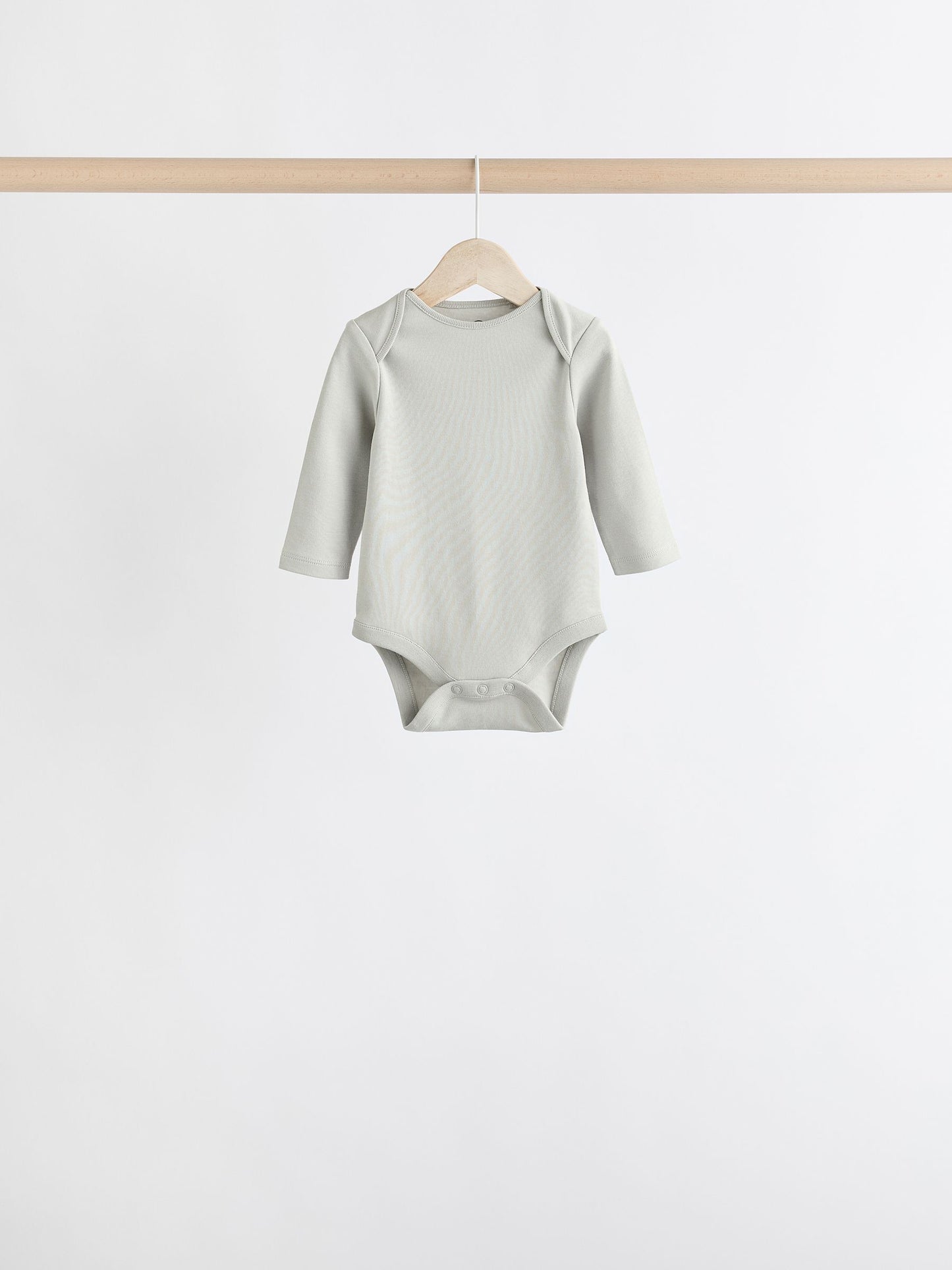 Grey/White Long Sleeve Bodysuits 5 Pack image 4