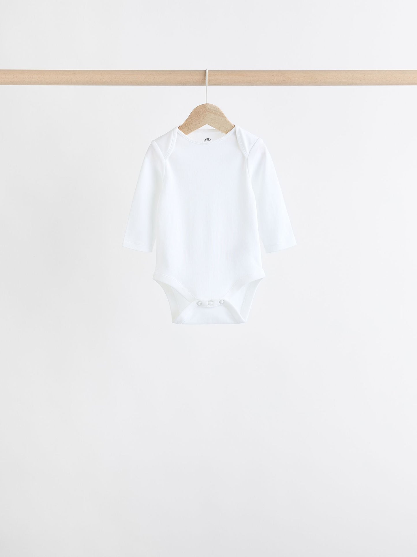 Grey/White Long Sleeve Bodysuits 5 Pack image 5