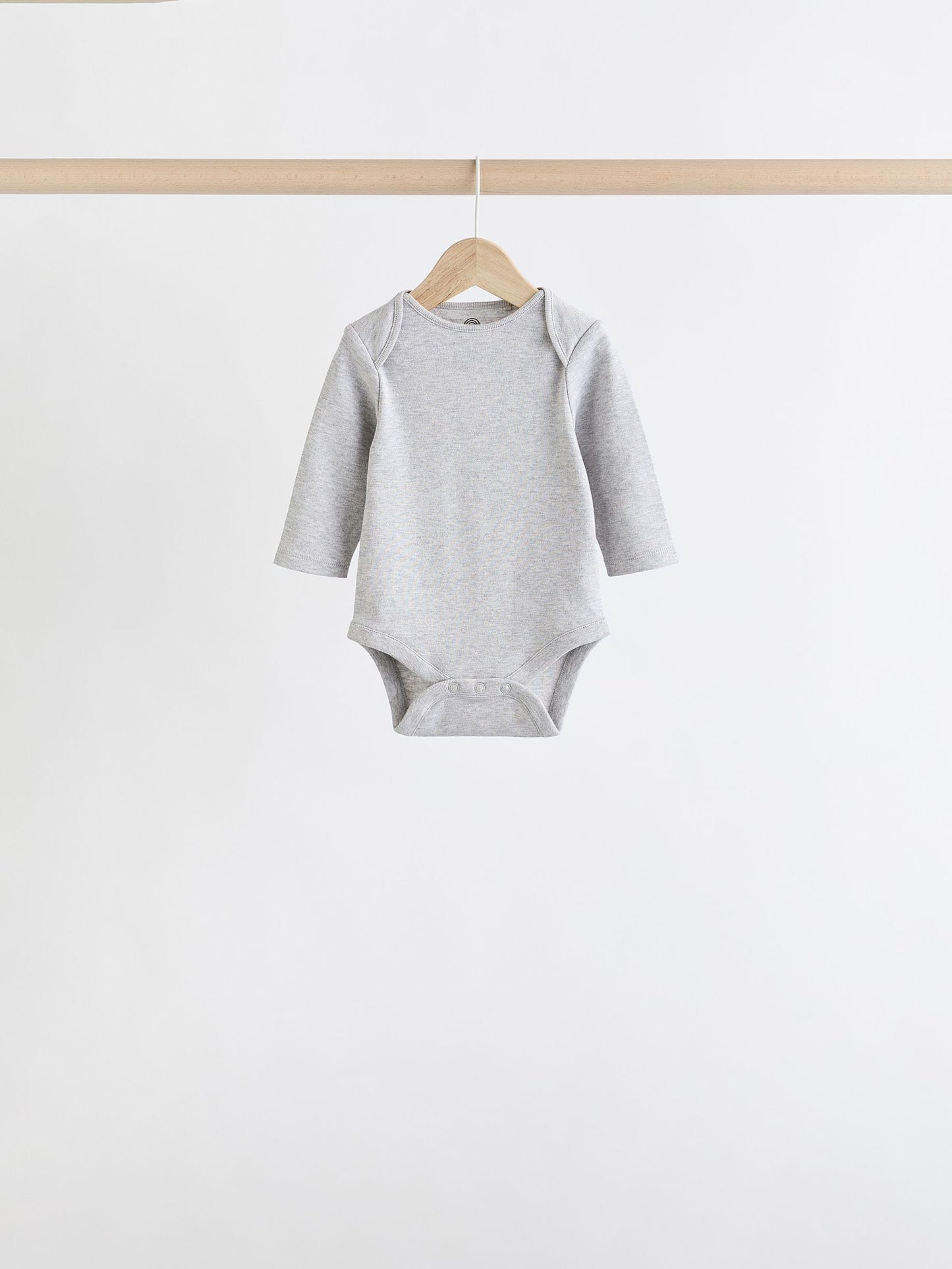 Grey/White Long Sleeve Bodysuits 5 Pack image 6
