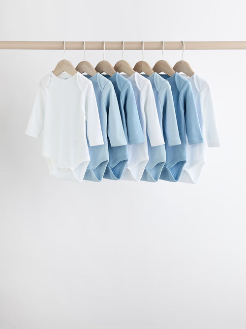 Dsiney Kidz - Blue 7 Pack Baby Long Sleeve Bodysuits image 1