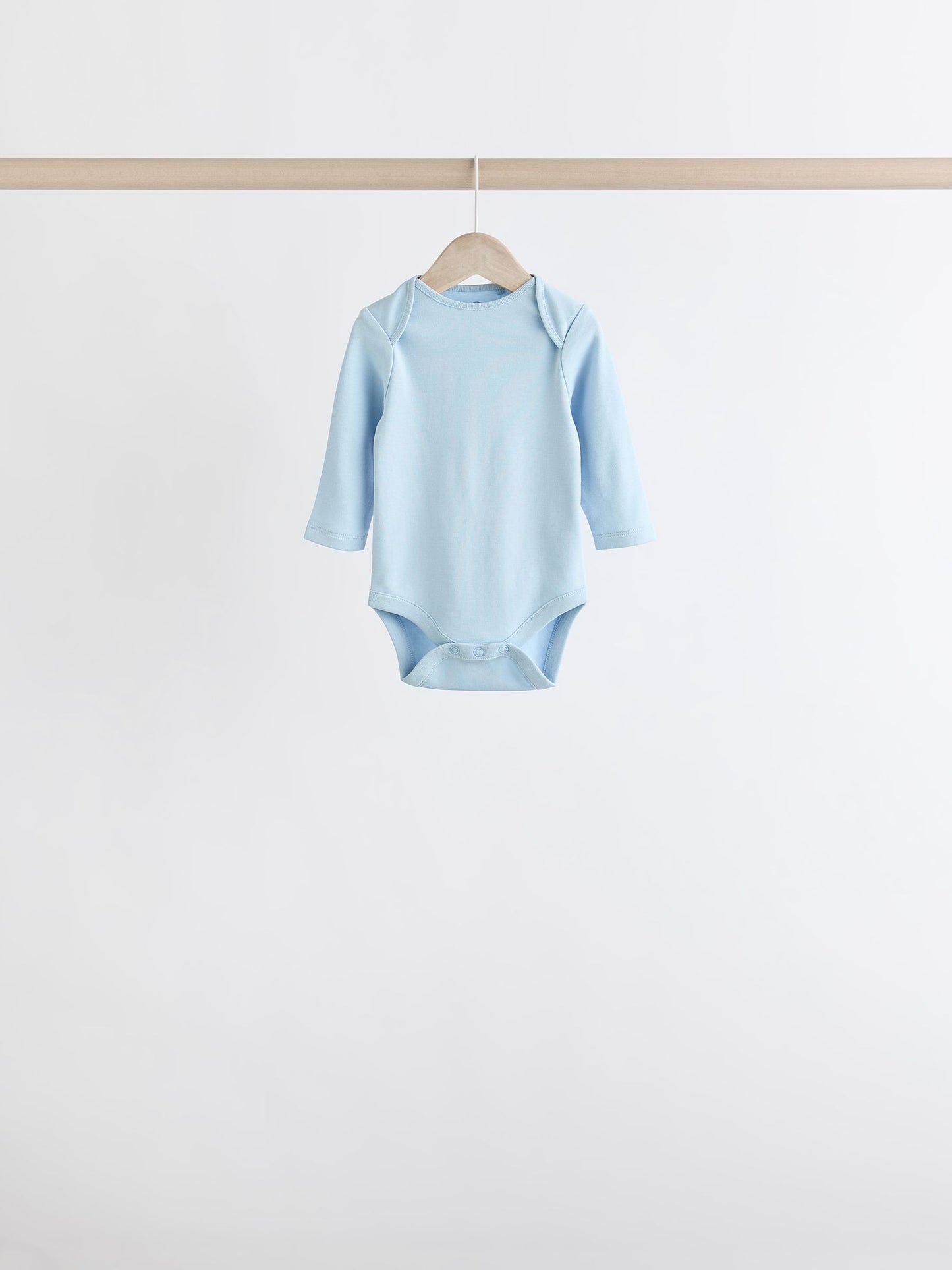 Blue 7 Pack Baby Long Sleeve Bodysuits image 3