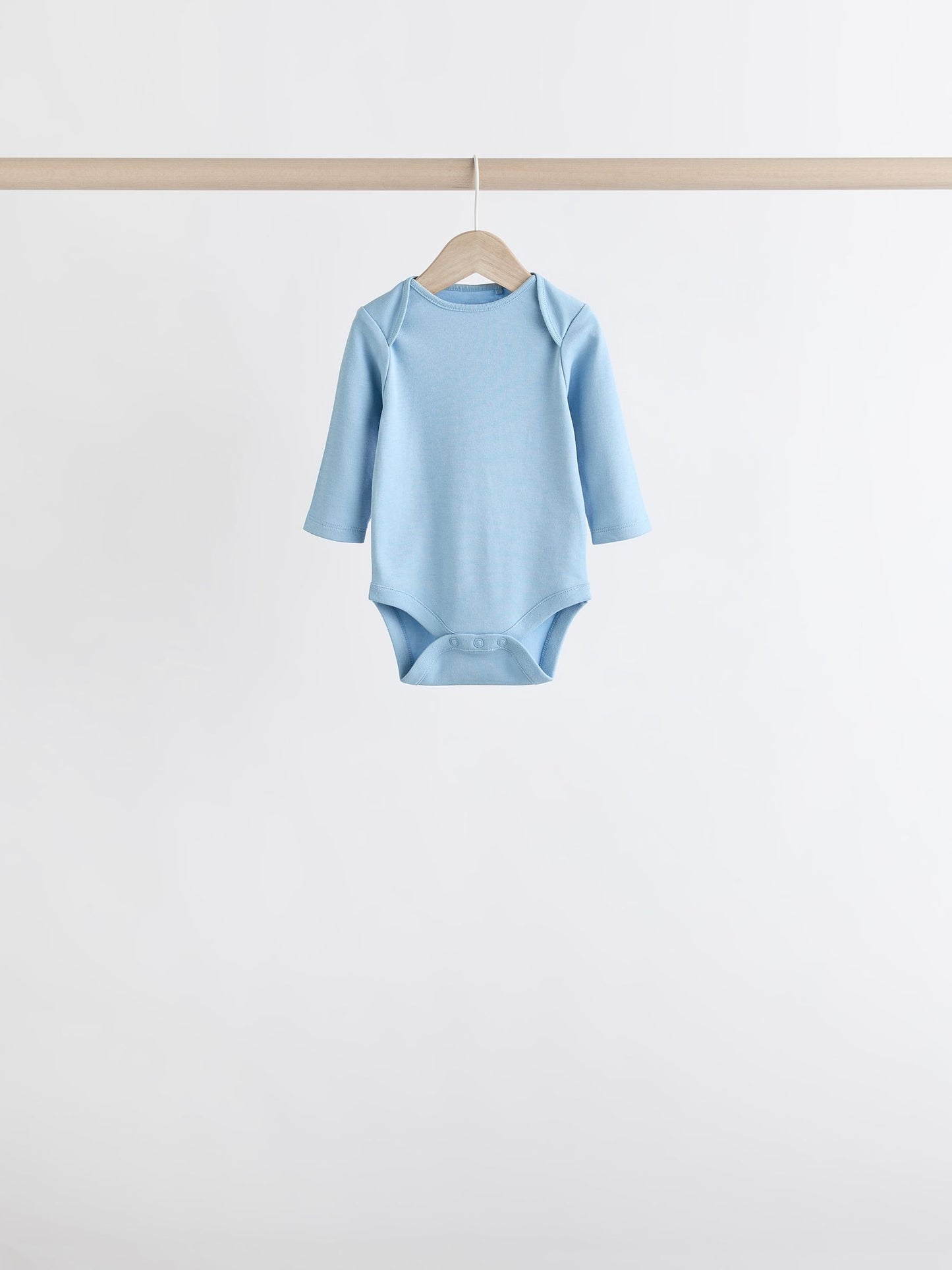 Blue 7 Pack Baby Long Sleeve Bodysuits image 4