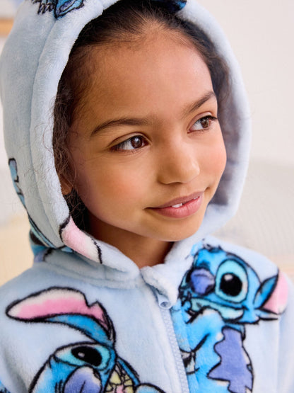 Blue Lilo & Stitch License Fleece All-In-One (3-16yrs)