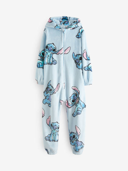 Blue Lilo & Stitch License Fleece All-In-One (3-16yrs)