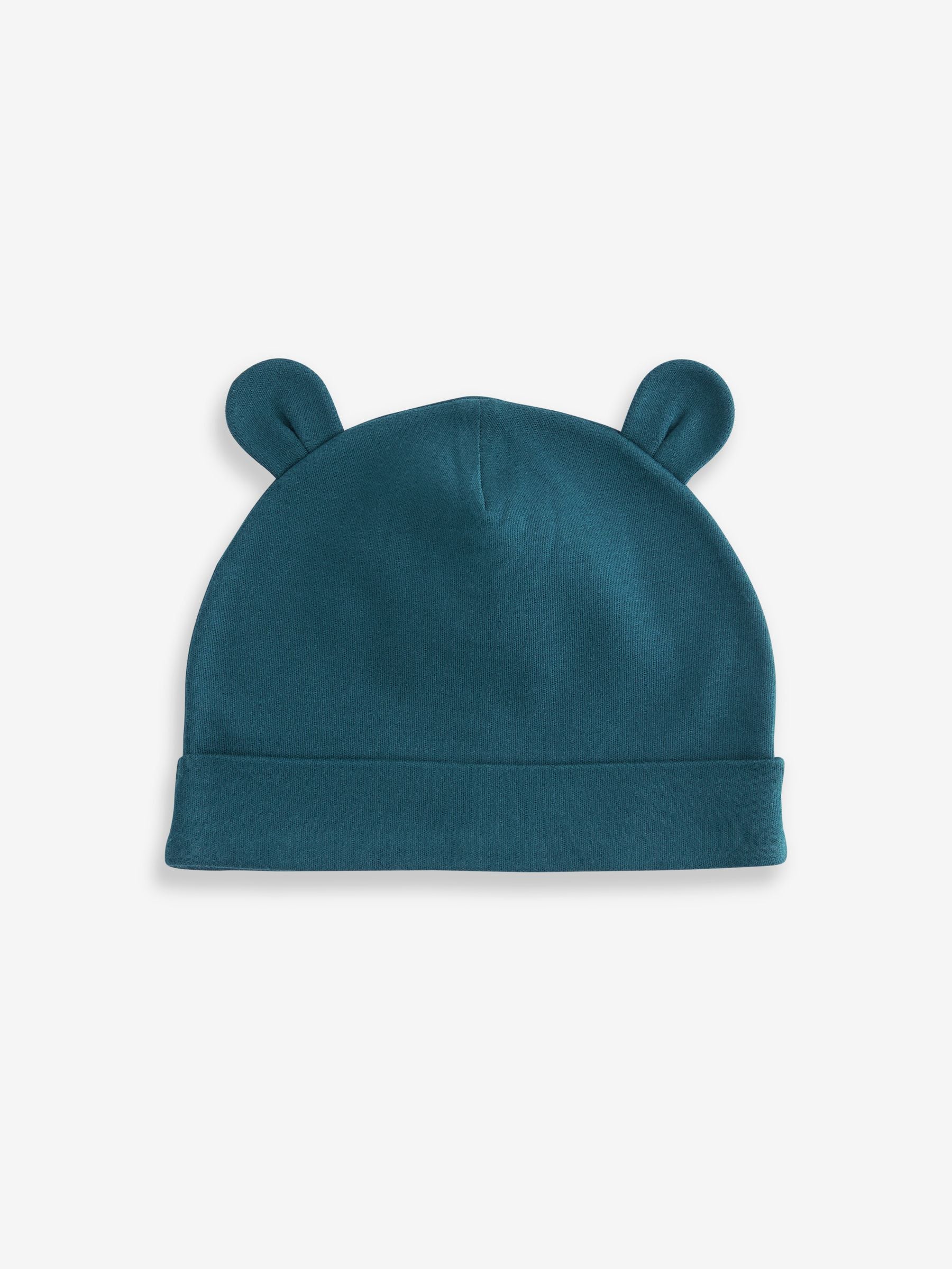 Mid Blue Baby 100% Cotton Beanies 3 Pack (0-18mths) image 4