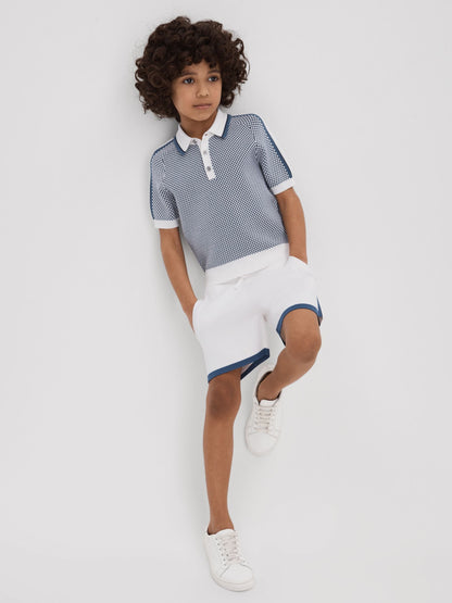 Dsiney Kidz - Reiss White Heddon 3-9 yrs Knitted Drawstring Shorts image 1