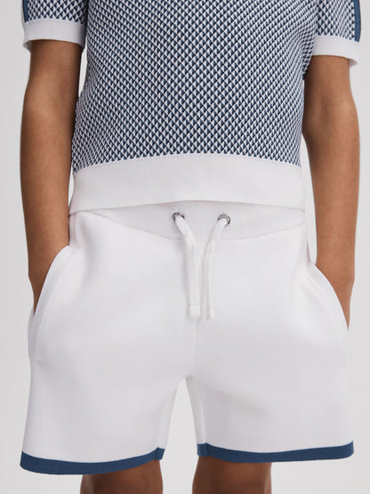 Dsiney Kidz - Reiss White Heddon 3-9 yrs Knitted Drawstring Shorts image 3
