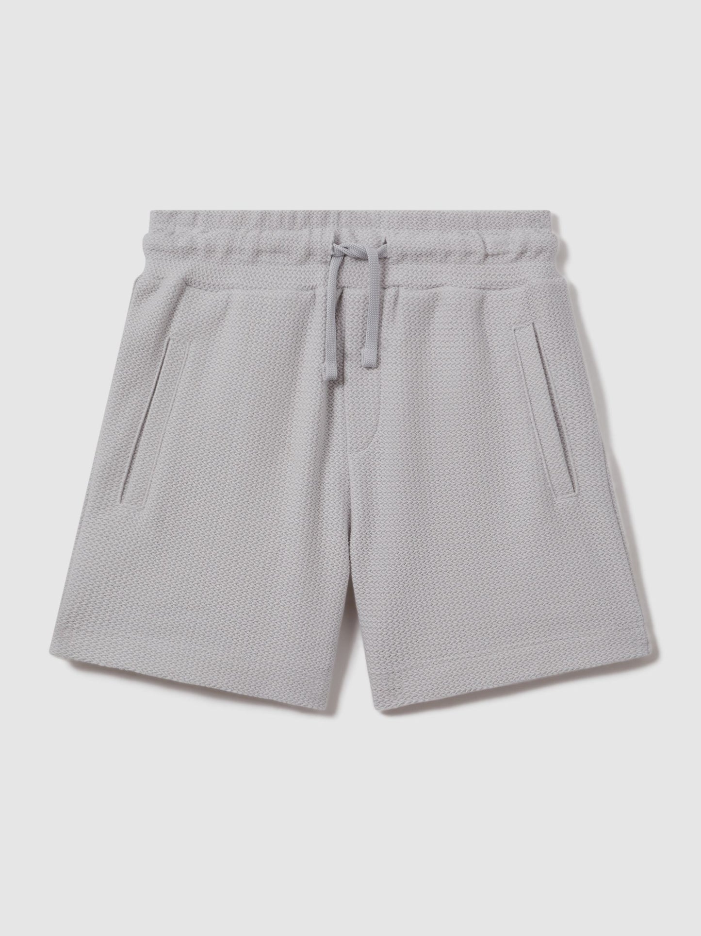 Dsiney Kidz - Reiss Silver Hester Junior Textured Cotton Drawstring Shorts image 1