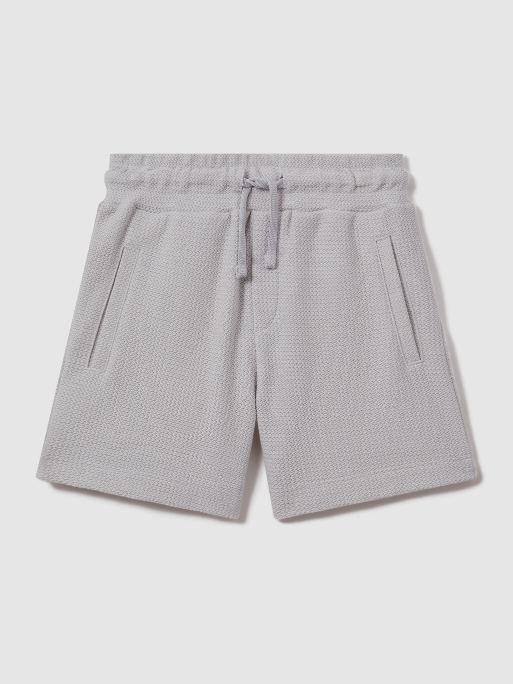 Dsiney Kidz - Reiss Silver Hester Junior Textured Cotton Drawstring Shorts image 1