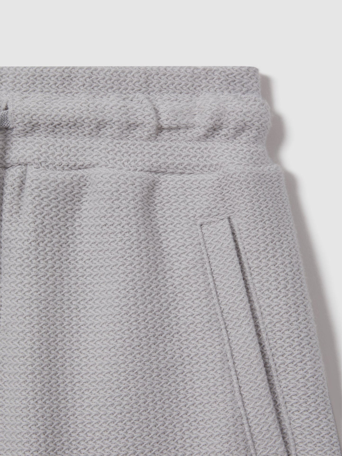 Dsiney Kidz - Reiss Silver Hester Junior Textured Cotton Drawstring Shorts image 3