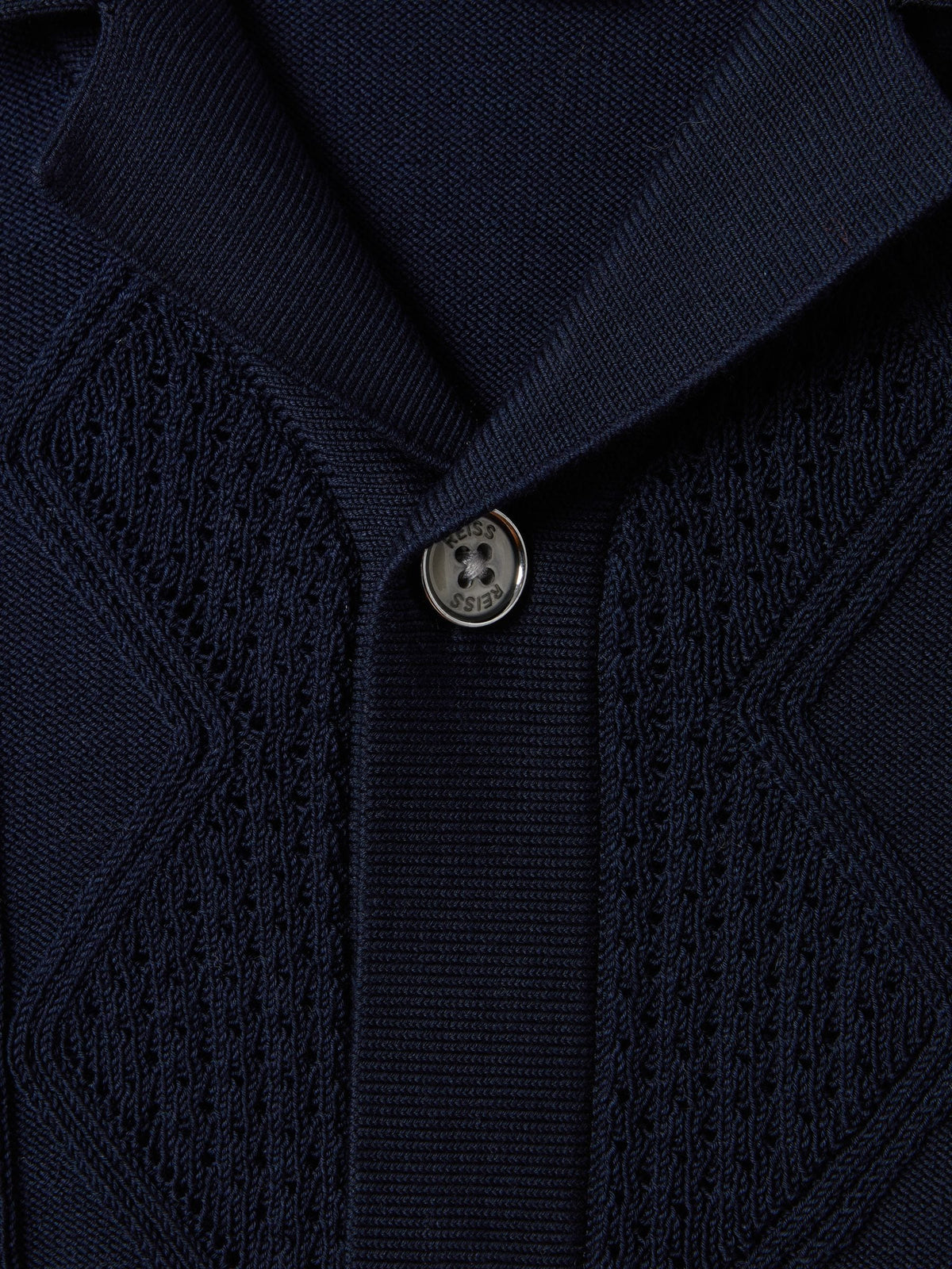 Dsiney Kidz - Reiss Navy Fortune 3-9 yrs Cable Knit Cuban Collar Shirt image 6