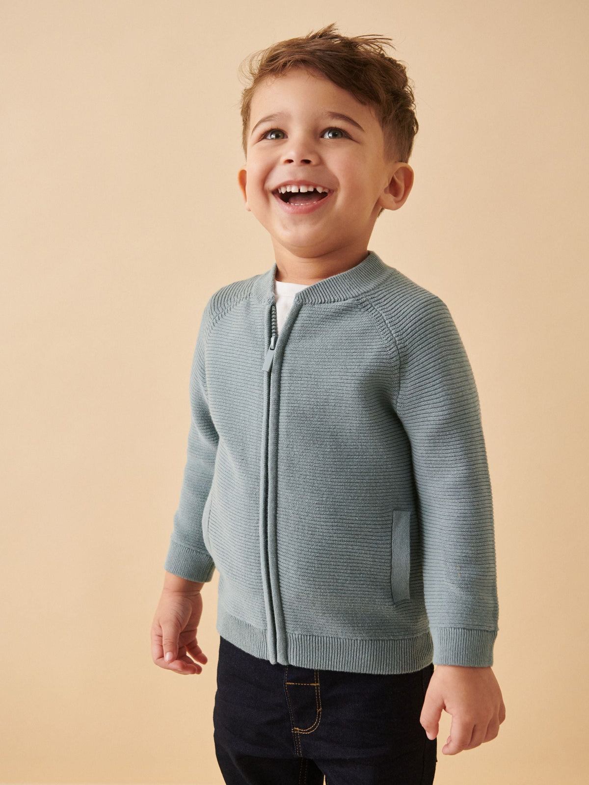 Blue Zip Through Cardigan (3mths-7yrs) - image 3