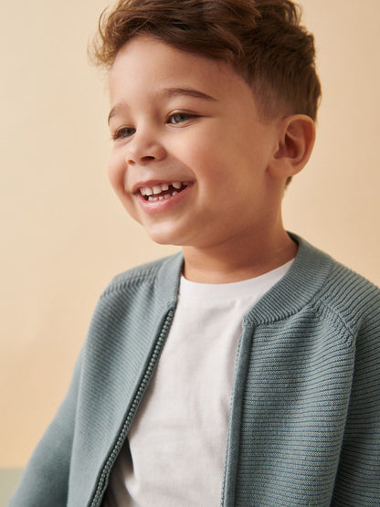 Blue Zip Through Cardigan (3mths-7yrs) - image 5