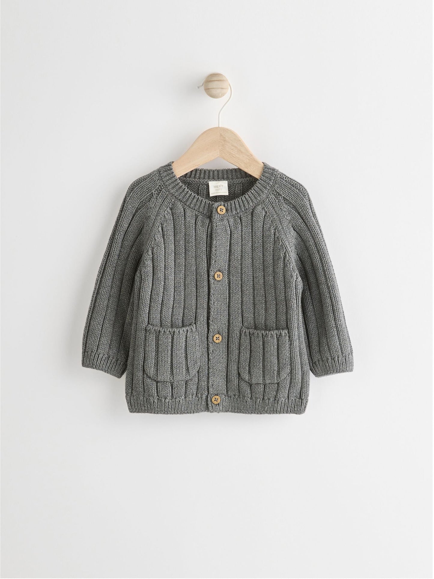 Grey Little Man 100% Cotton Cardigan (0mths-2yrs)