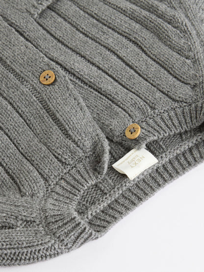 Grey Little Man 100% Cotton Cardigan (0mths-2yrs)