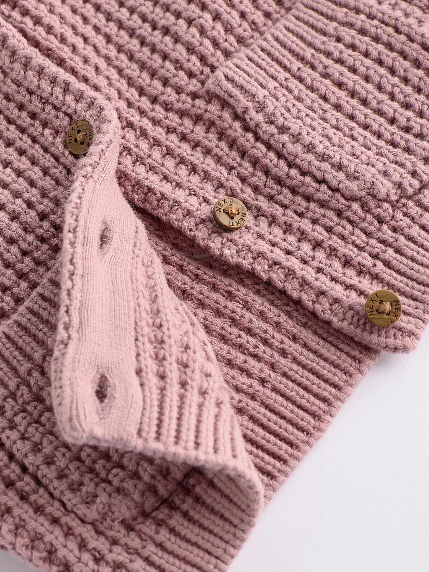 Dsiney Kidz - Pink Back Slogan Embroidered Baby Knitted Cardigan (0mths-2yrs) image 7