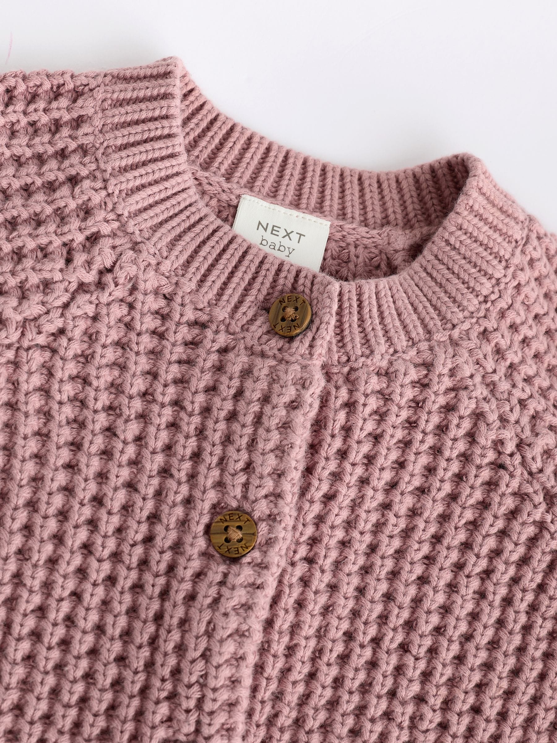 Dsiney Kidz - Pink Back Slogan Embroidered Baby Knitted Cardigan (0mths-2yrs) image 8