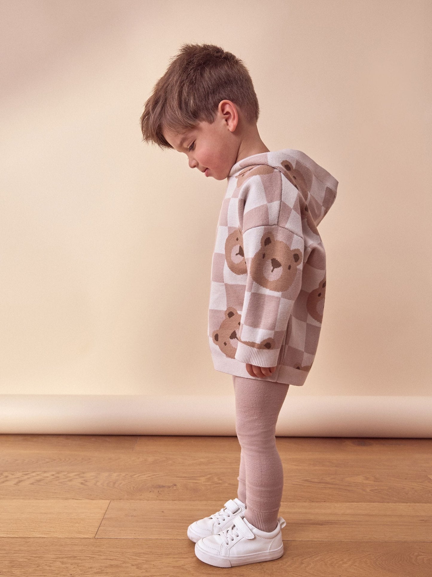 Neutral Bears Knitted Hoodie and Leggings Set (3mths-7yrs)