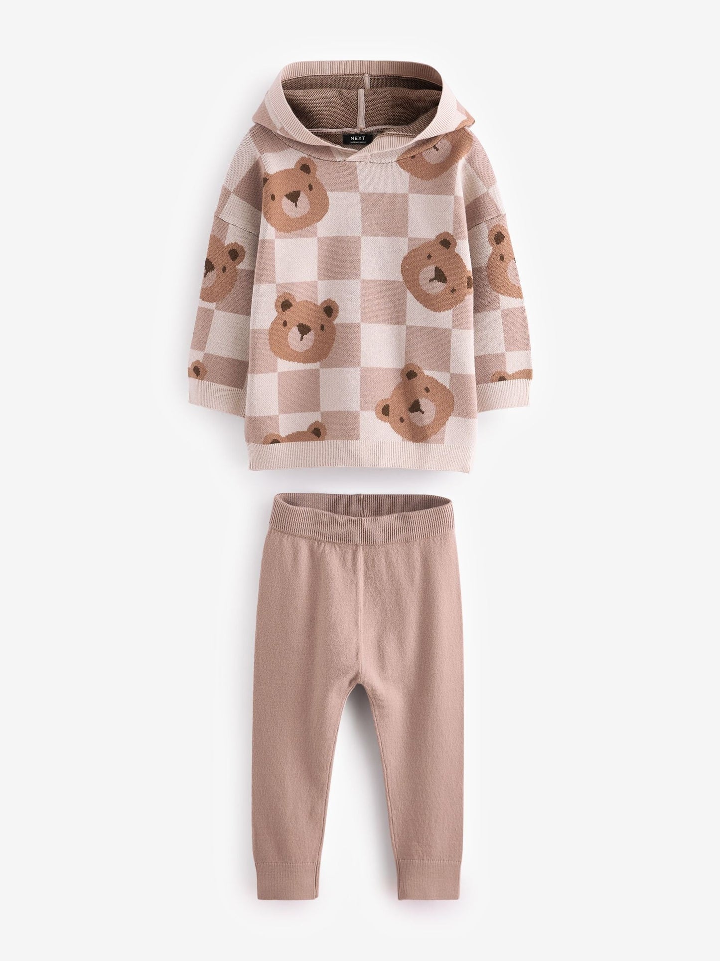 Neutral Bears Knitted Hoodie and Leggings Set (3mths-7yrs)