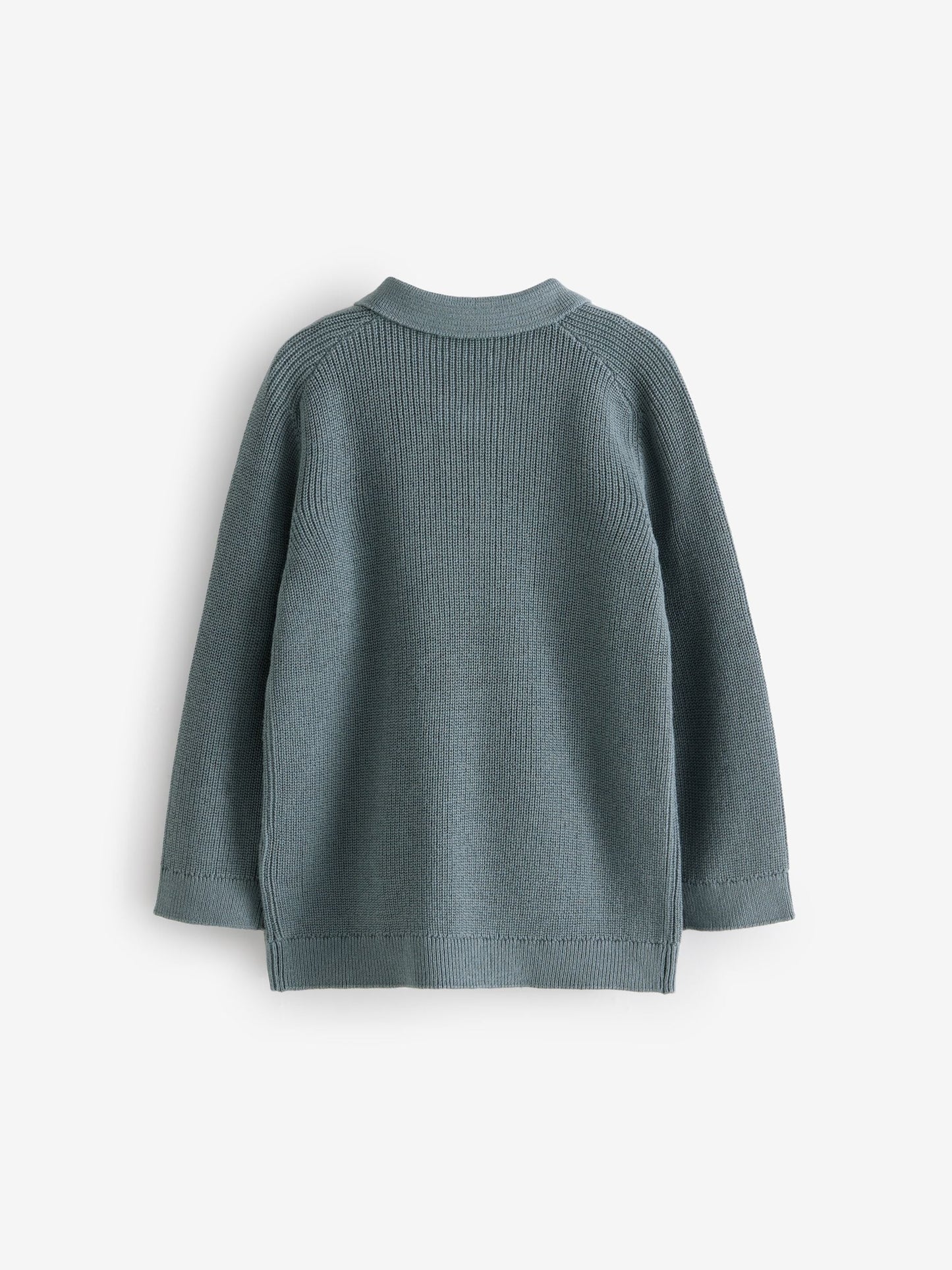 Dsiney Kidz - Teal Blue Long Sleeve Quarter Zip Knitted Polo Shirt (3mths-7yrs) image 5