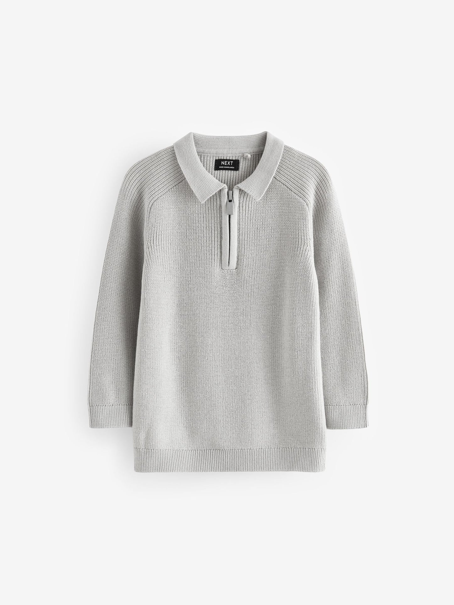 Dsiney Kidz - Light Grey Long Sleeve Quarter Zip Knitted Polo Shirt (3mths-7yrs) image 5