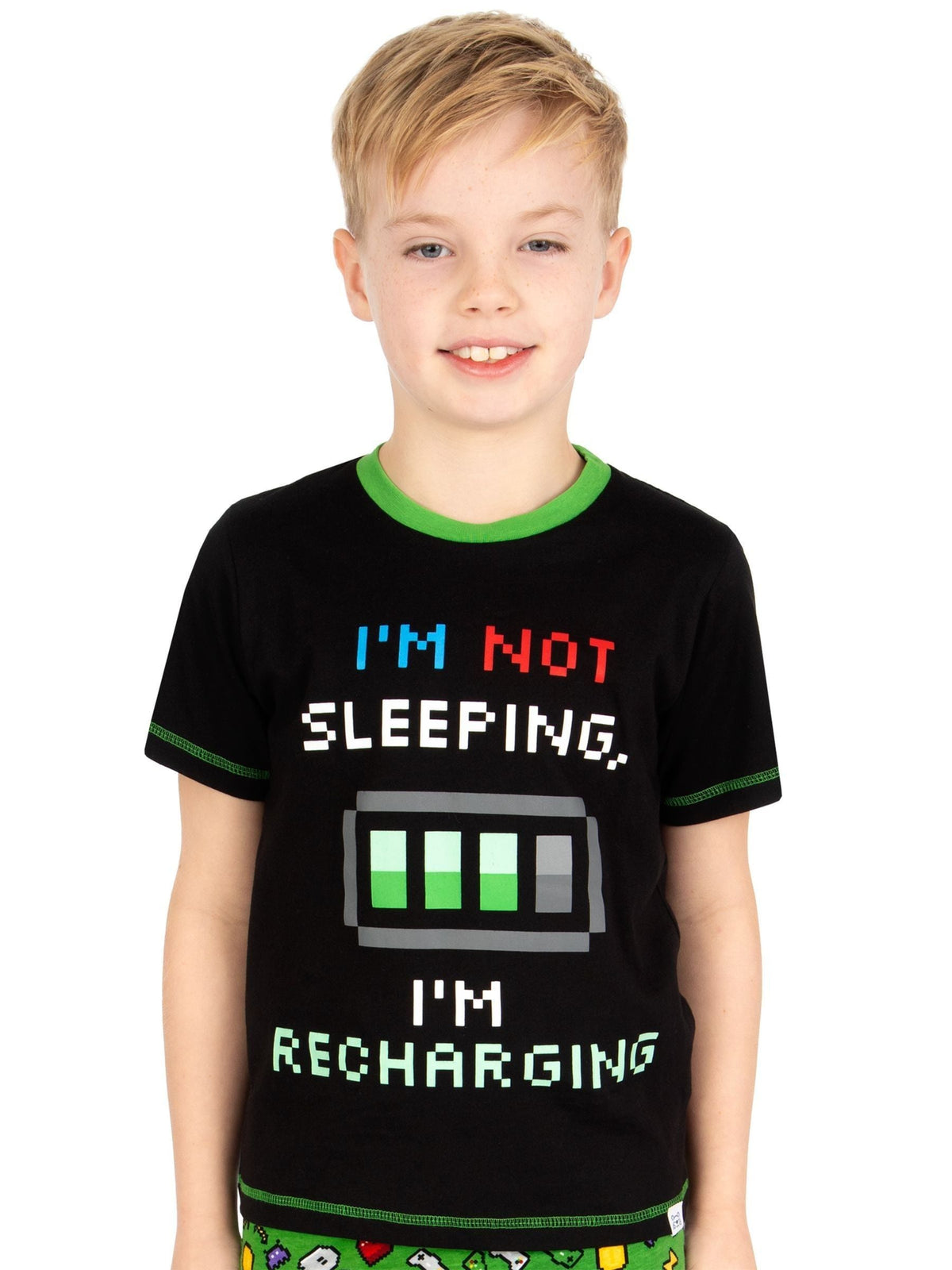 Harry Bear Green Gaming Glow In The Dark 100% Cotton Pyjamas - image 6