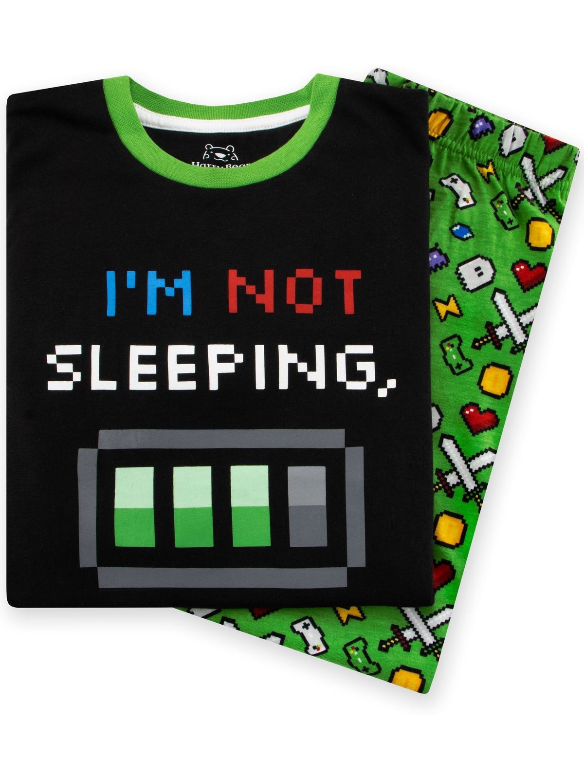 Harry Bear Green Gaming Glow In The Dark 100% Cotton Pyjamas - image 8