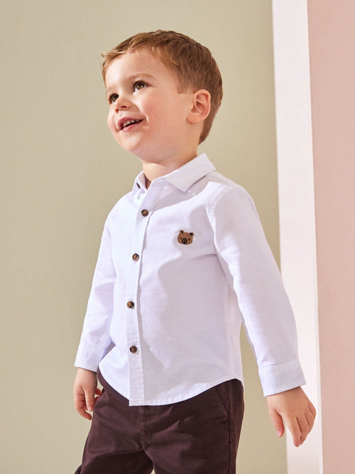 Dsiney Kidz - White Character Long Sleeve Oxford Shirt (3mths-7yrs) image 1