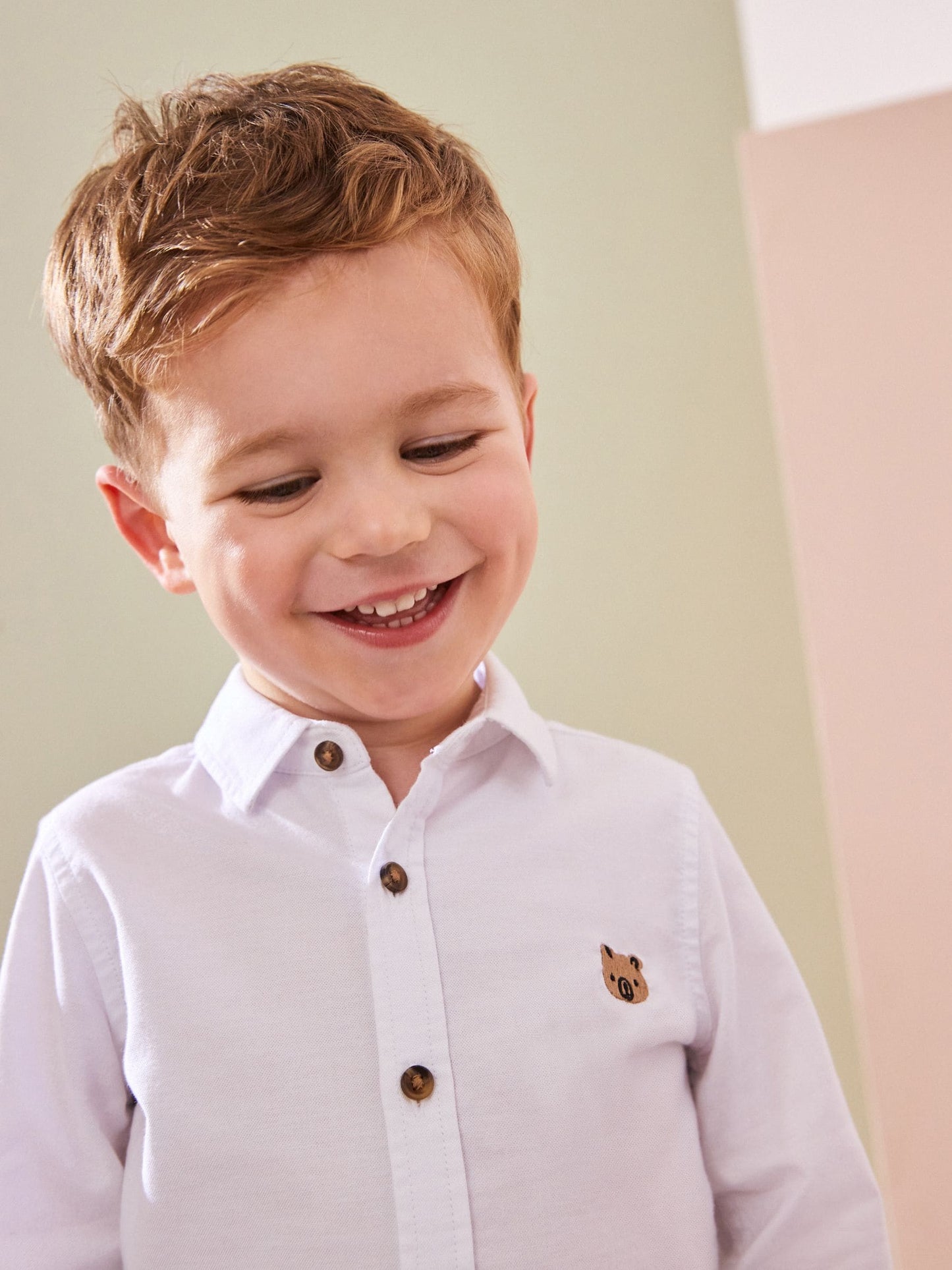 White Character Long Sleeve Oxford Shirt (3mths-7yrs) image 4