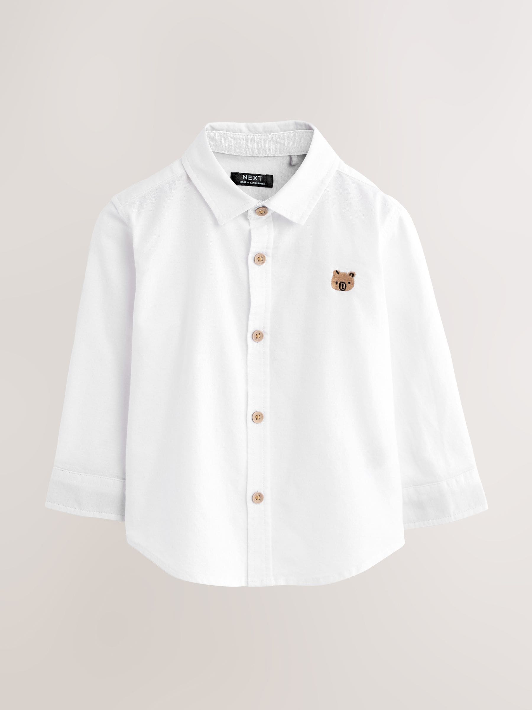 White Character Long Sleeve Oxford Shirt (3mths-7yrs) image 5