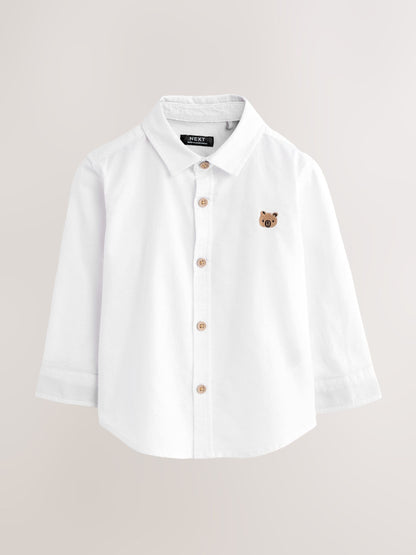 White Character Long Sleeve Oxford Shirt (3mths-7yrs) image 5