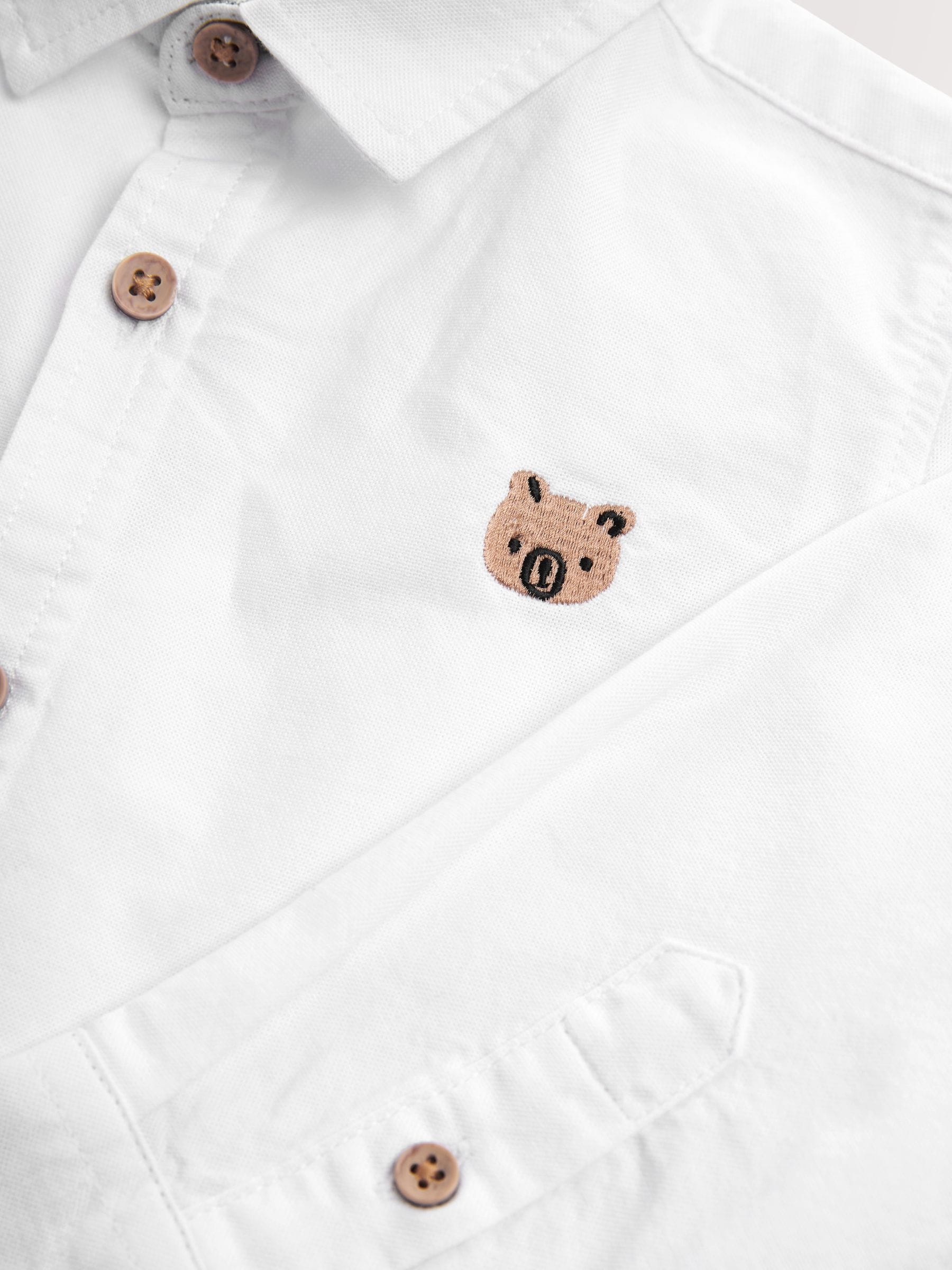 White Character Long Sleeve Oxford Shirt (3mths-7yrs) image 7