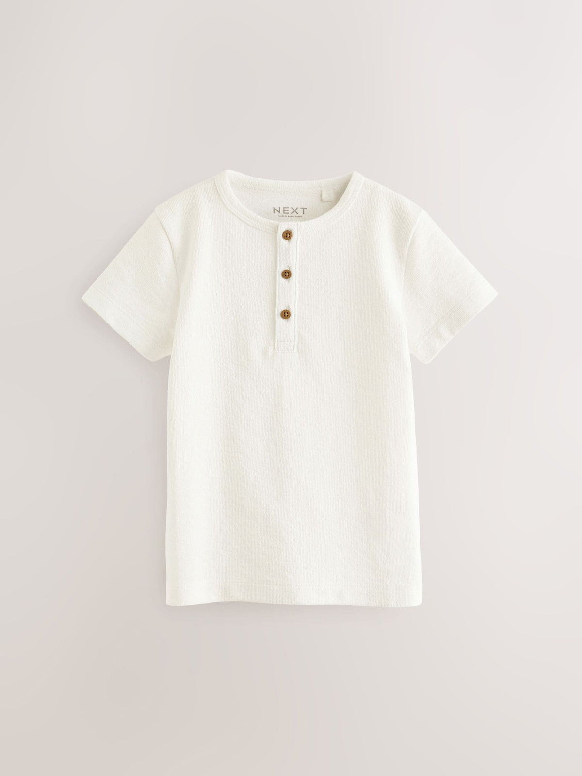 Dsiney Kidz - White Short Sleeve Henley Neck T-Shirt (3mths-7yrs) image 3