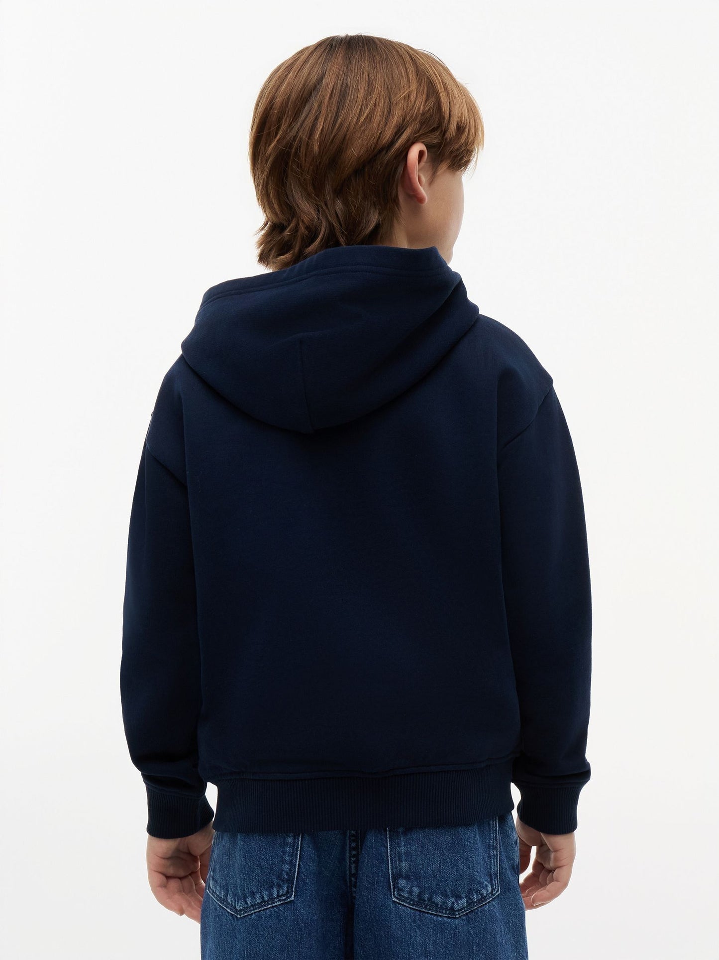 Dsiney Kidz - Tommy Hilfiger Navy Blue Tonal Flag Logo Terry Zip-Thru Hoodie image 2