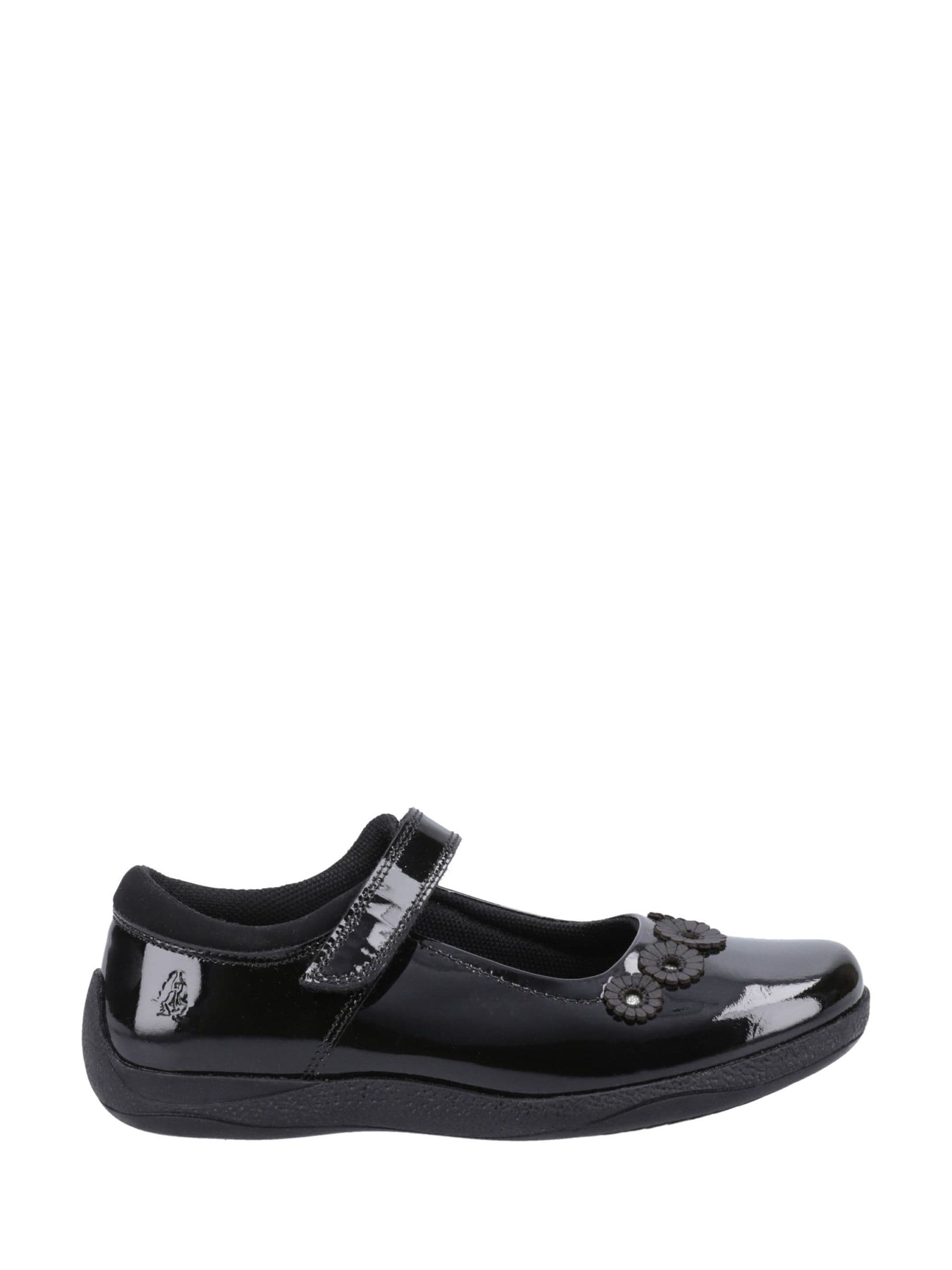 Hush Puppies Black Christina Patent Junior School Shoes image 1