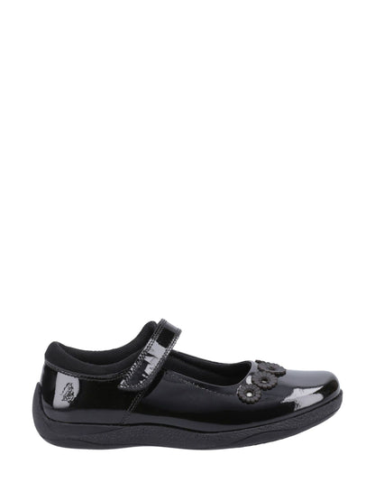 Hush Puppies Black Christina Patent Junior School Shoes image 1